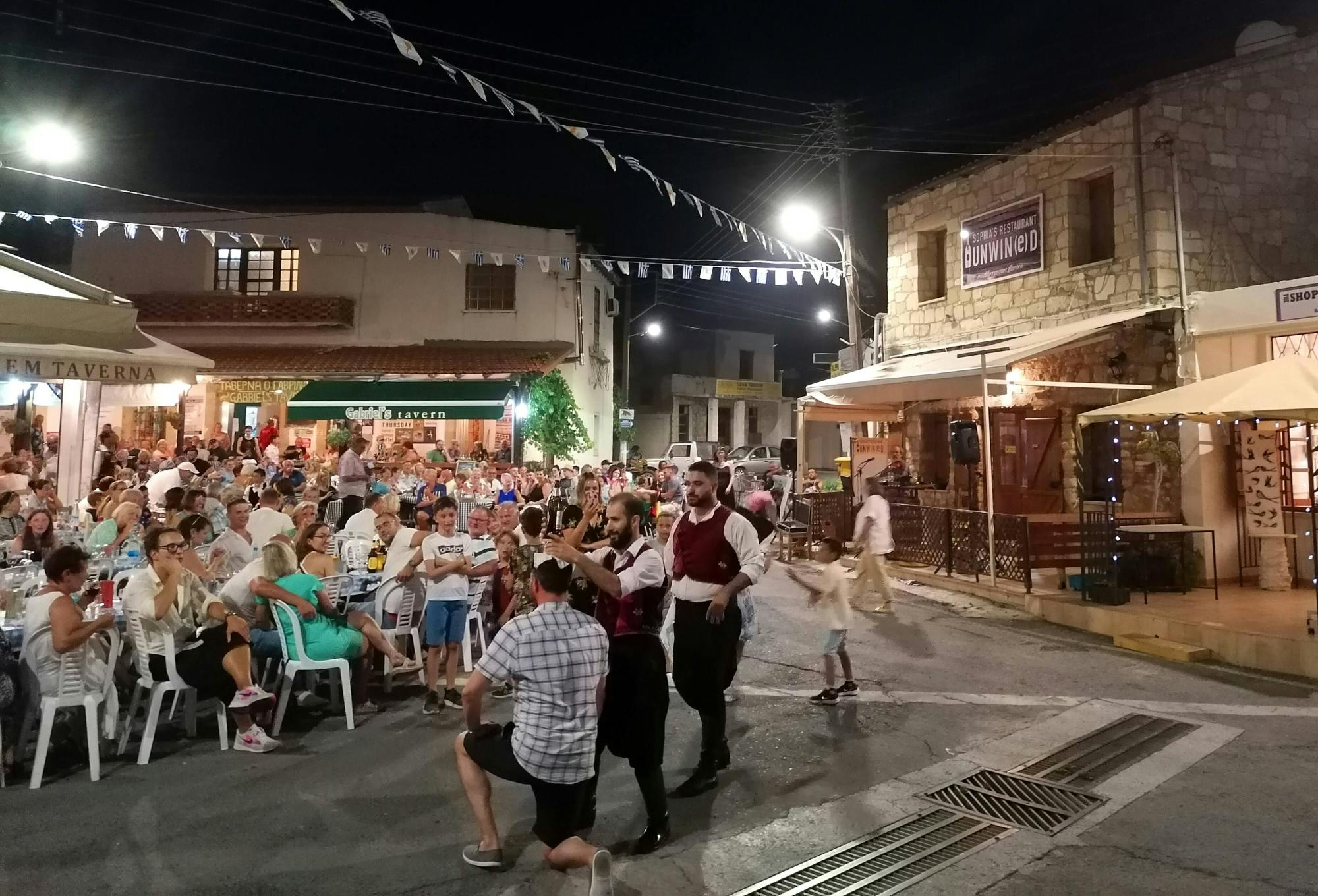 Evening Drink at Aphrodite's Rock & Folk Dinner