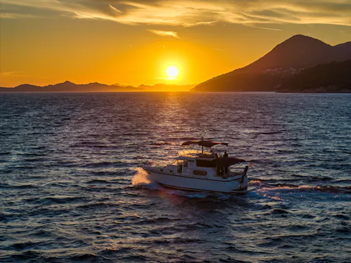 Romantic sunset cruise from Dubrovnik in Croatia