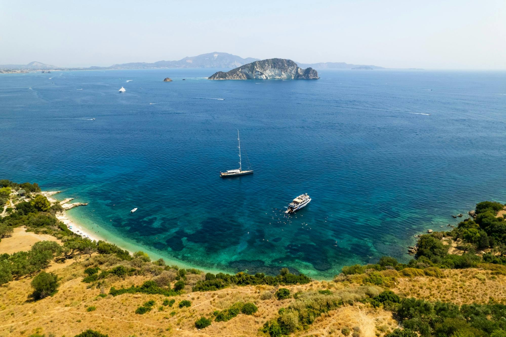 Rodzinny rejs łodzią na Wyspę Żółwi z Zakynthos