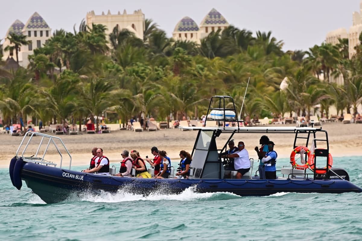 Chaves Bay boat cruise in Boa Vista with swim stop