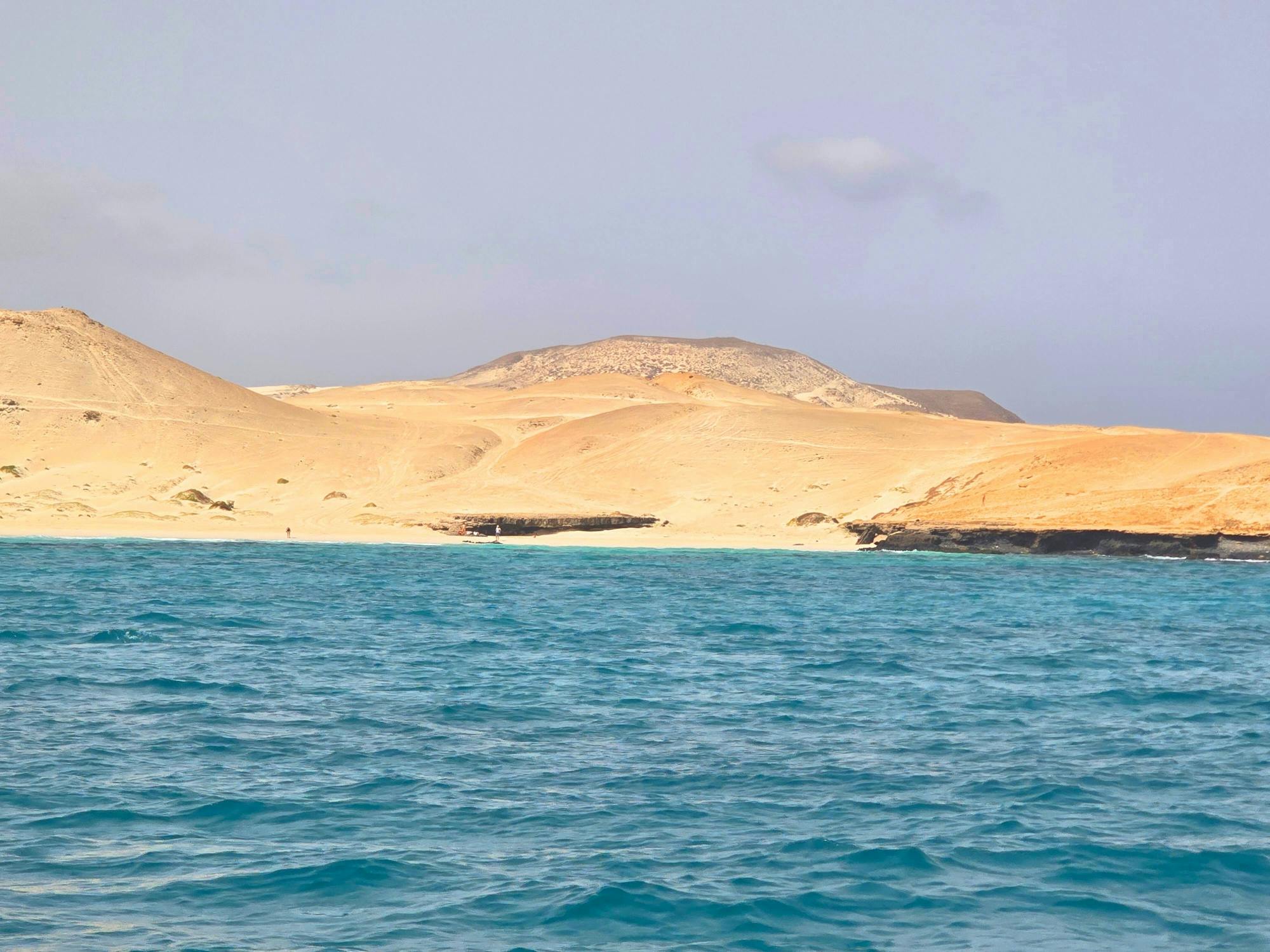 Chaves Bay boat cruise in Boa Vista with swim stop