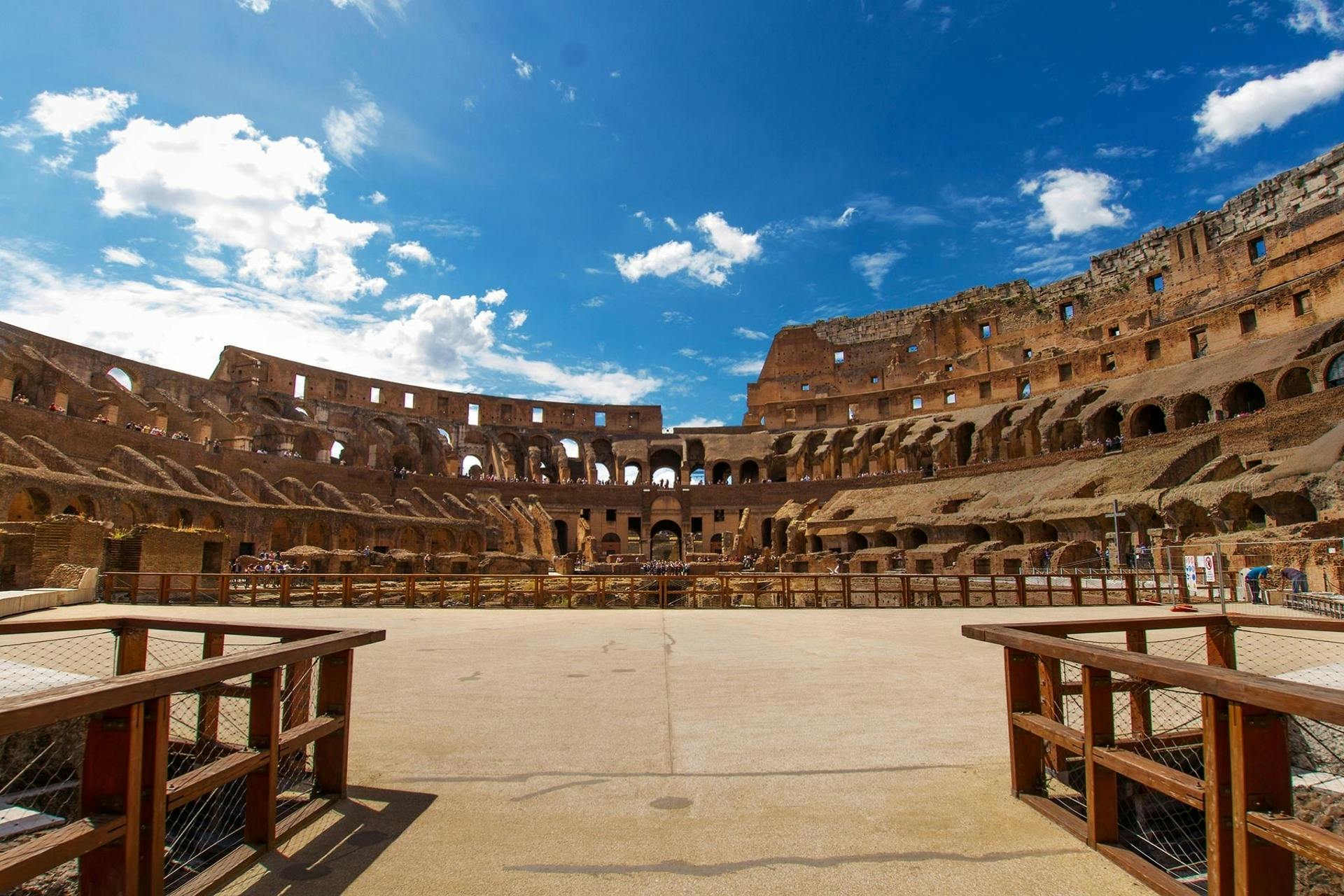 Colosseum with Arena, Roman Forum and Palatine Hill Small Group Tour