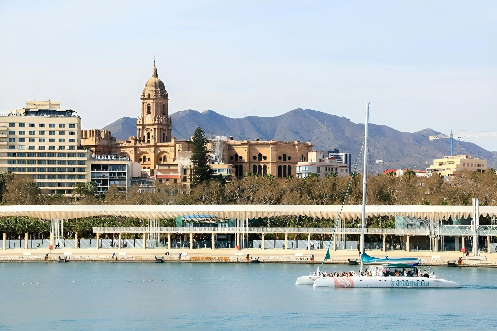 Night Catamaran Cruise with Live Music by Málaga Coast