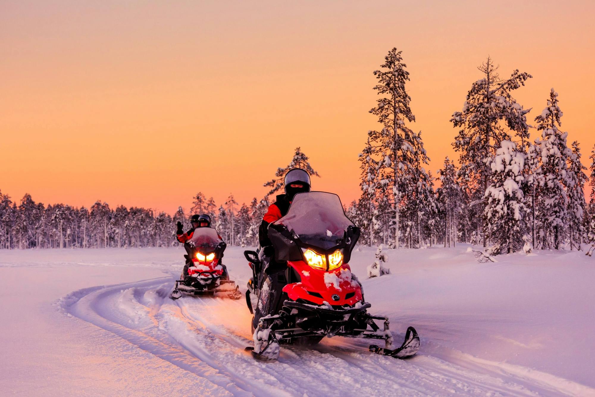 Family Snowmobile Safari to Elves Cabin