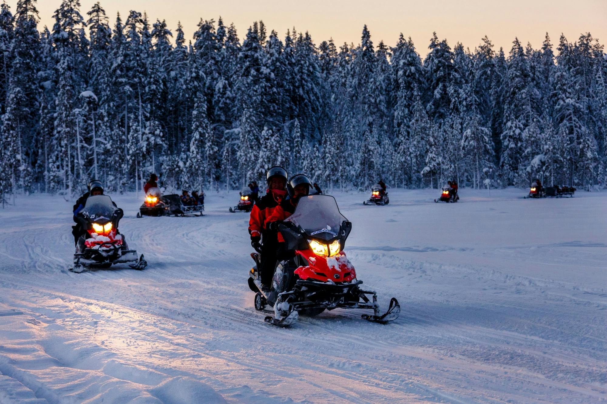 Family Snowmobile Safari to Elves Cabin