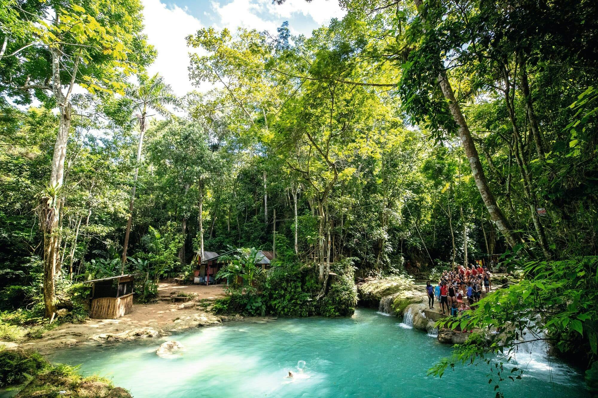 Full-day guided tour to the Blue Hole in Jamaica