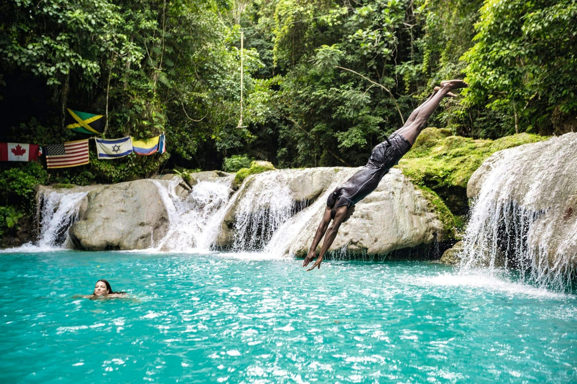 Full-day guided tour to the Blue Hole in Jamaica