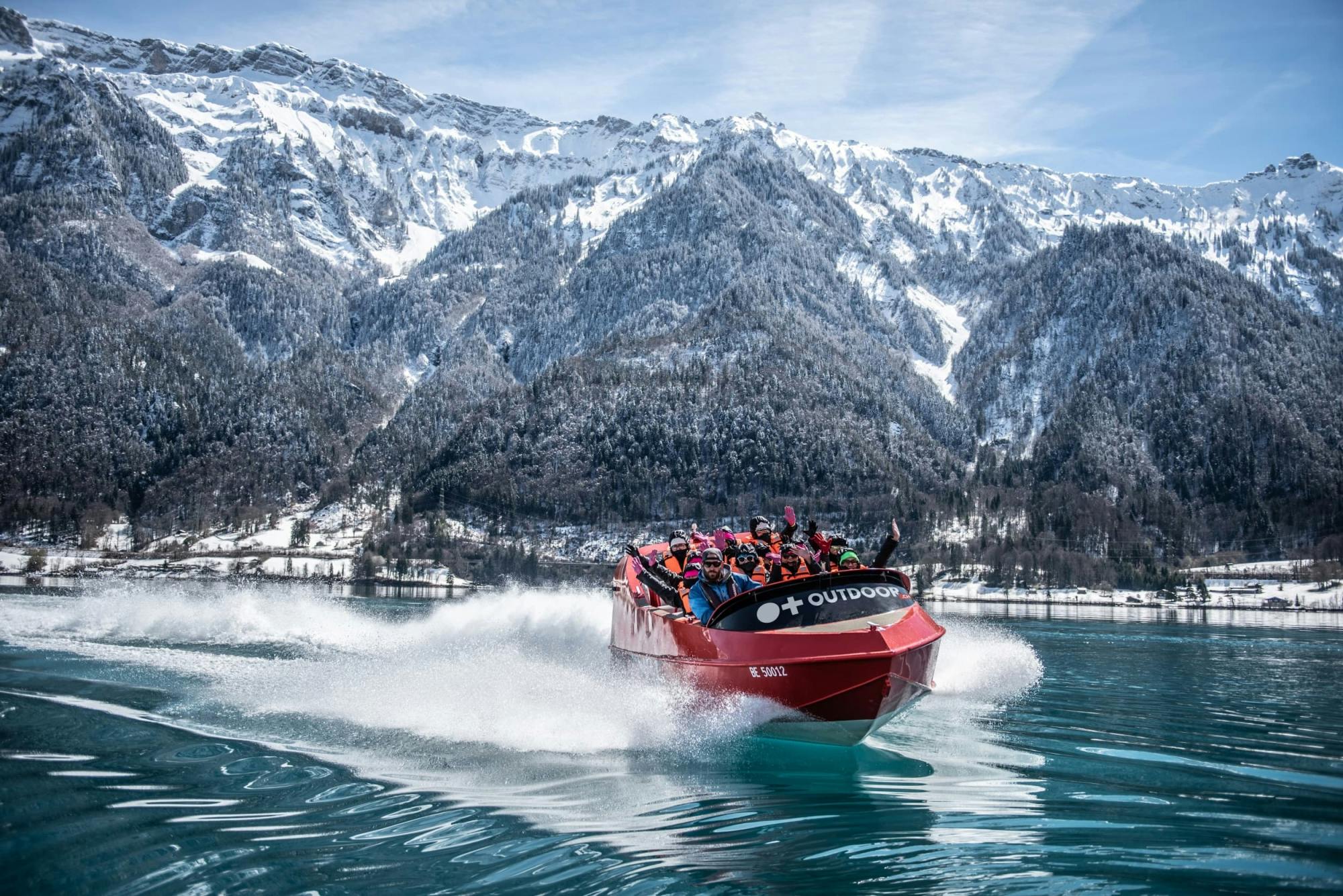 Winter Jetboat Ride on Lake Brienz