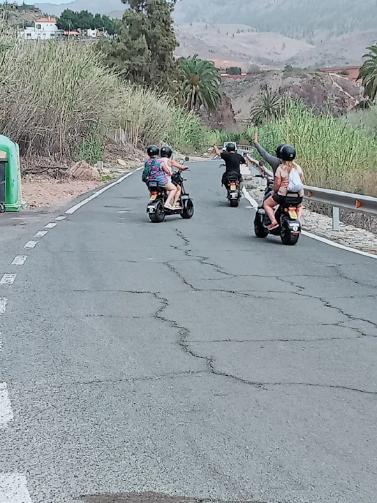 E-Scooter Tour of Ayagaures Mountain for Driver and Passenger