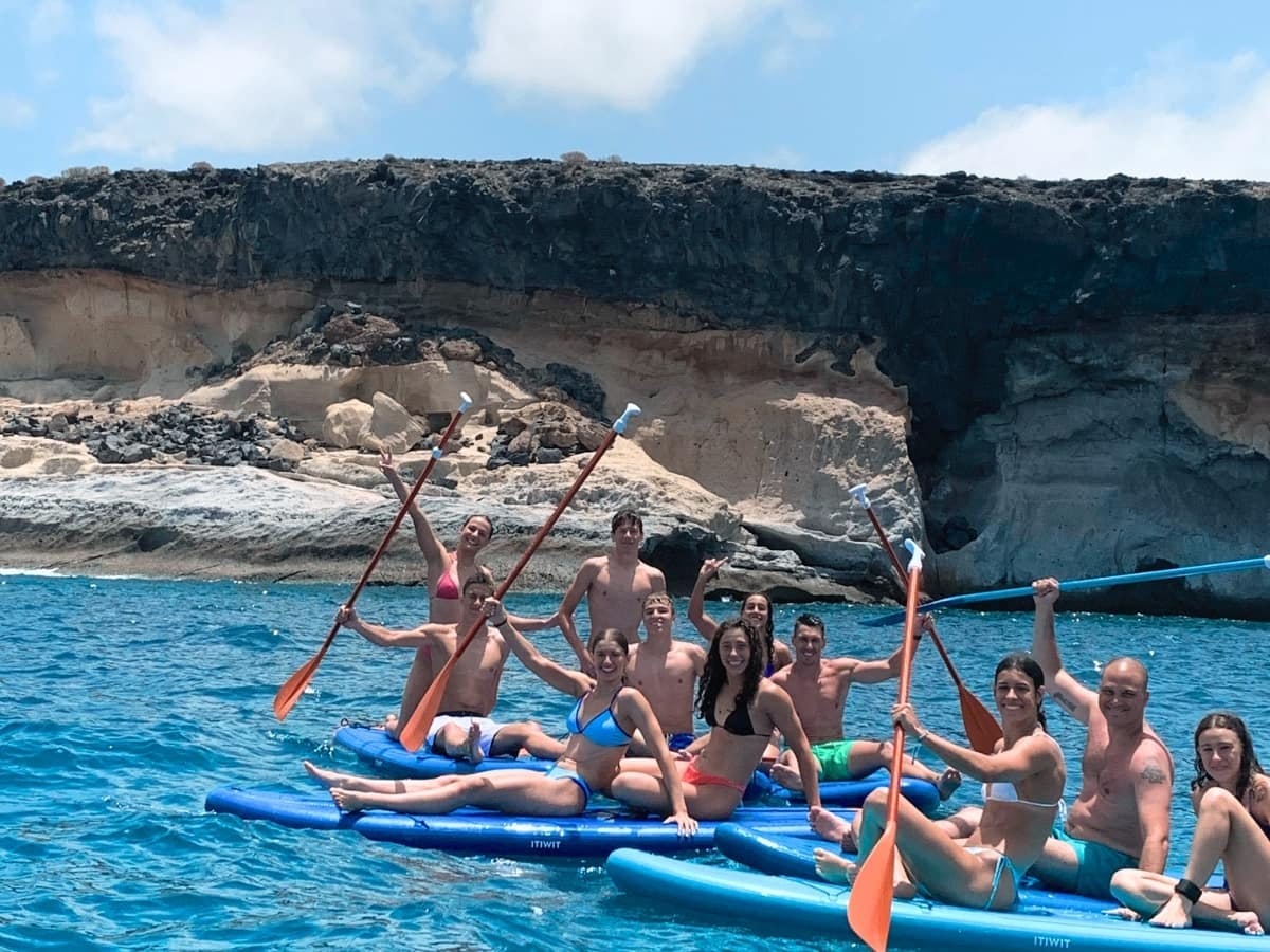 Stand-up-Paddle-Boarding-Tour an den Stränden von Caleta auf Teneriffa