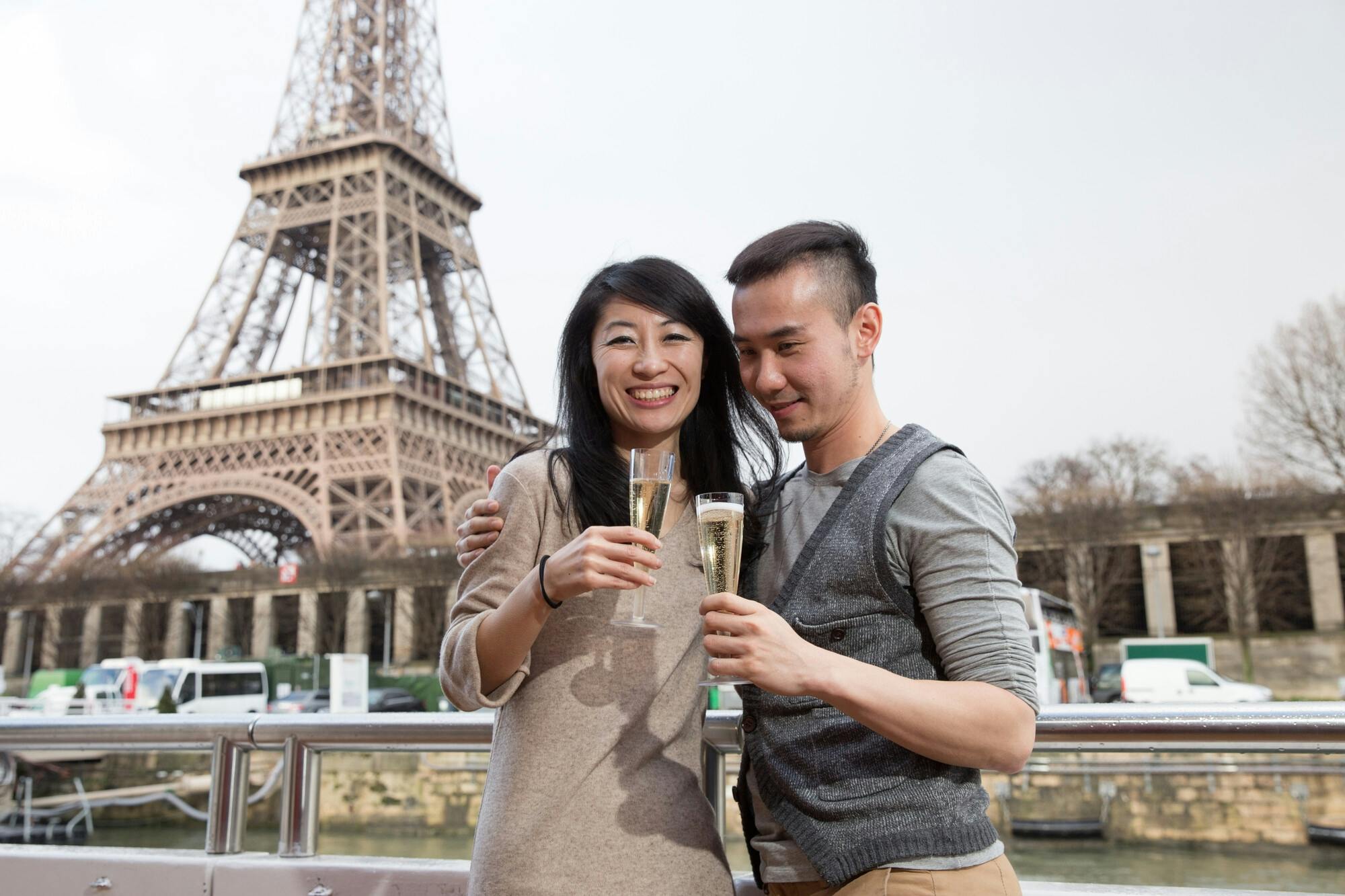 Eiffeltoren met optionele cruise naar de top en de Seine-champagne