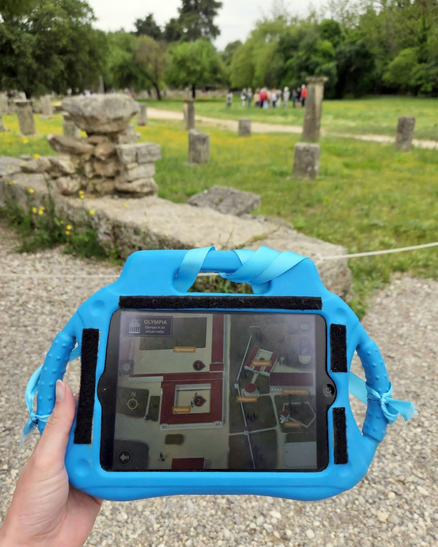 Guided tour of Ancient Olympia with an iPad