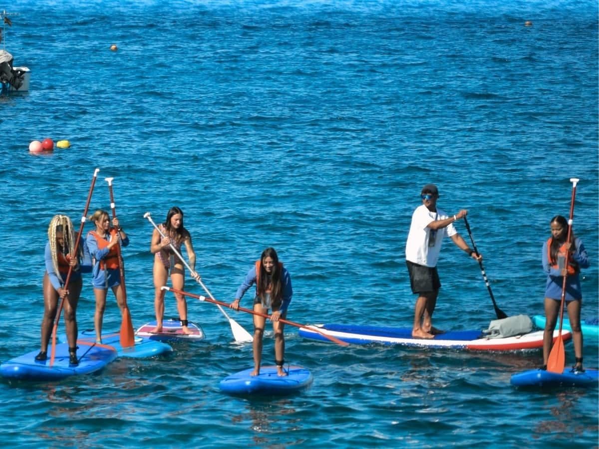 Stand-up paddle-boarding tour around Caleta’s beaches, in Tenerife