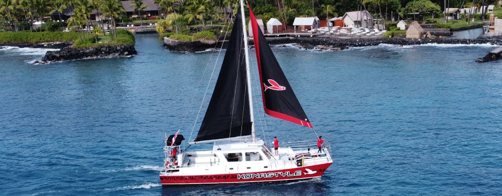 Kona All-Inclusive Snorkel and Sail Afternoon Experience