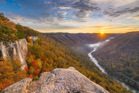 Visite autoguidée en voiture du parc national de New River Gorge