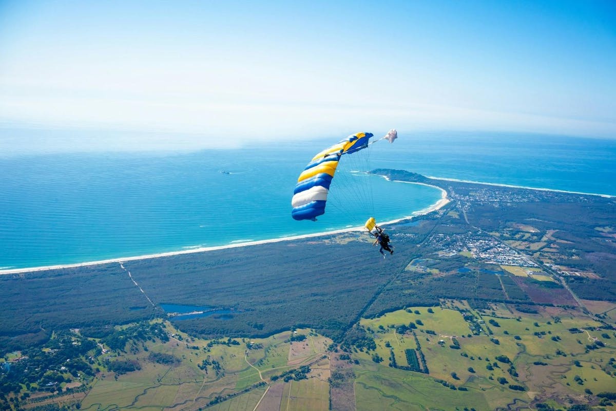 15.000Ft Byron Bay Skydive gedurende de week met transfer vanuit Brisbane