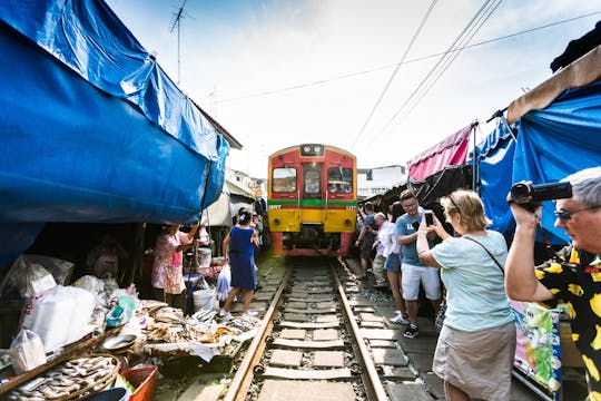 Railway Market and Amphawa Floating Market Tour from Bangkok