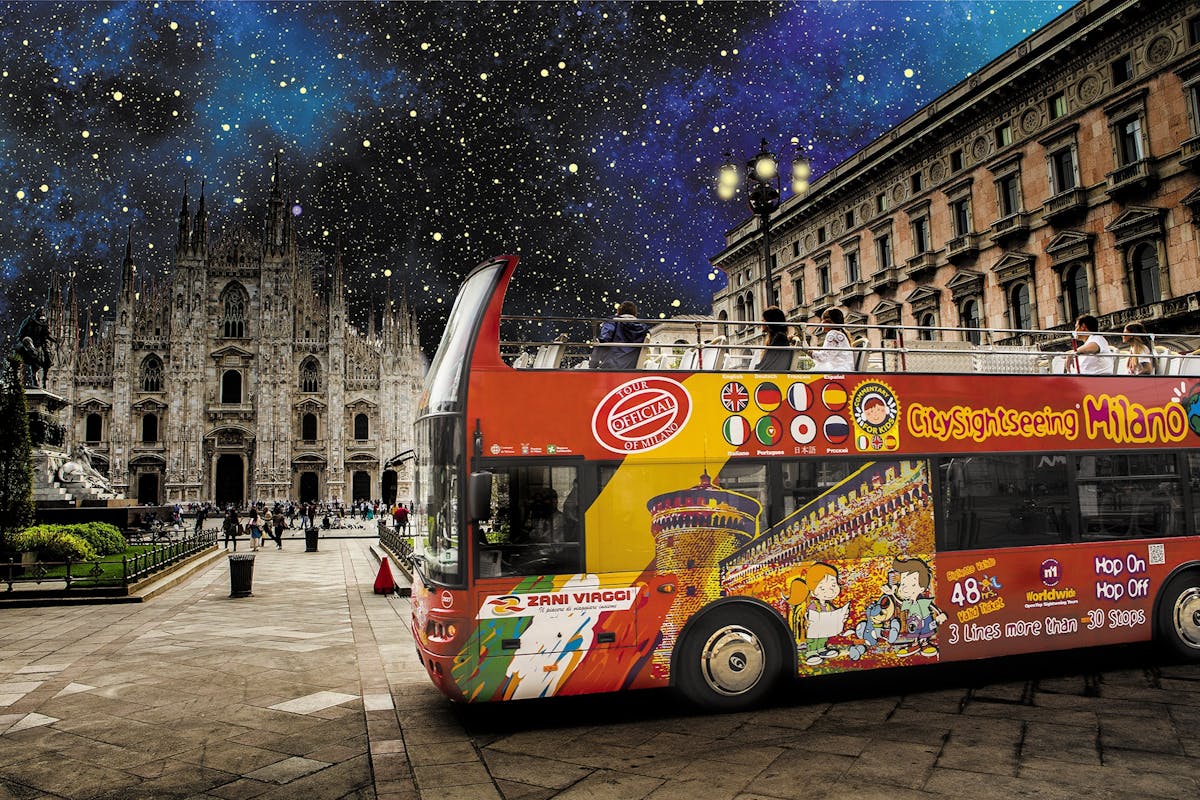 Nachttour door Milaan met open bus
