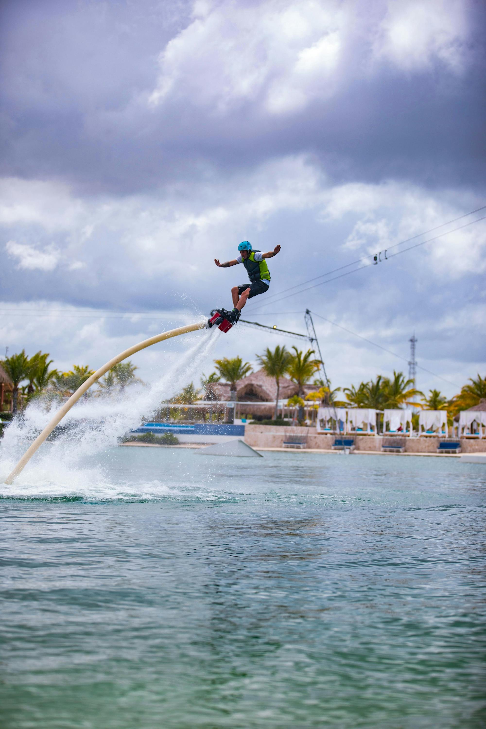 Punta Cana flyboarding experience at Caribbean Lake Park