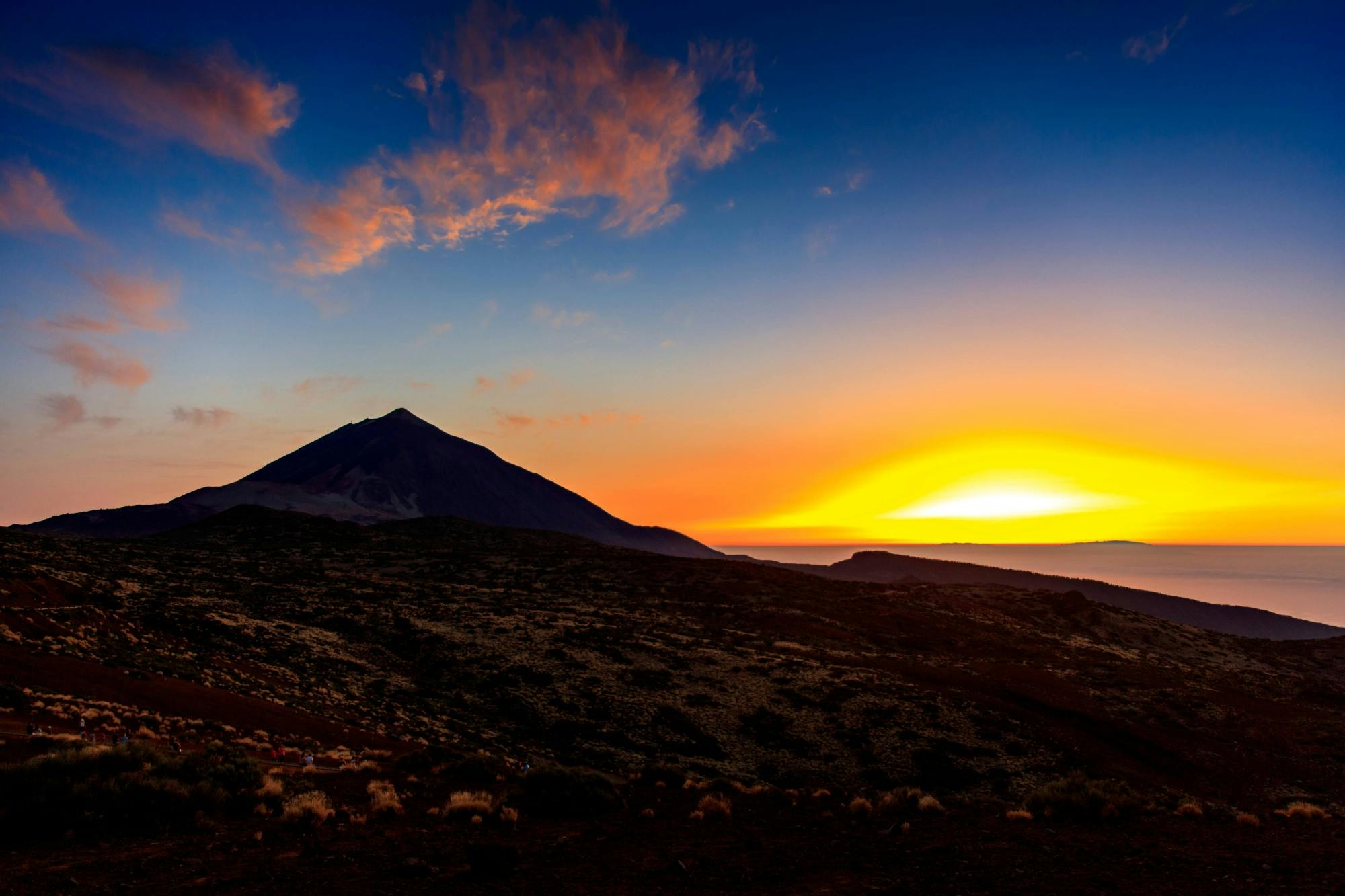 Teide by night from the south and west– English tour