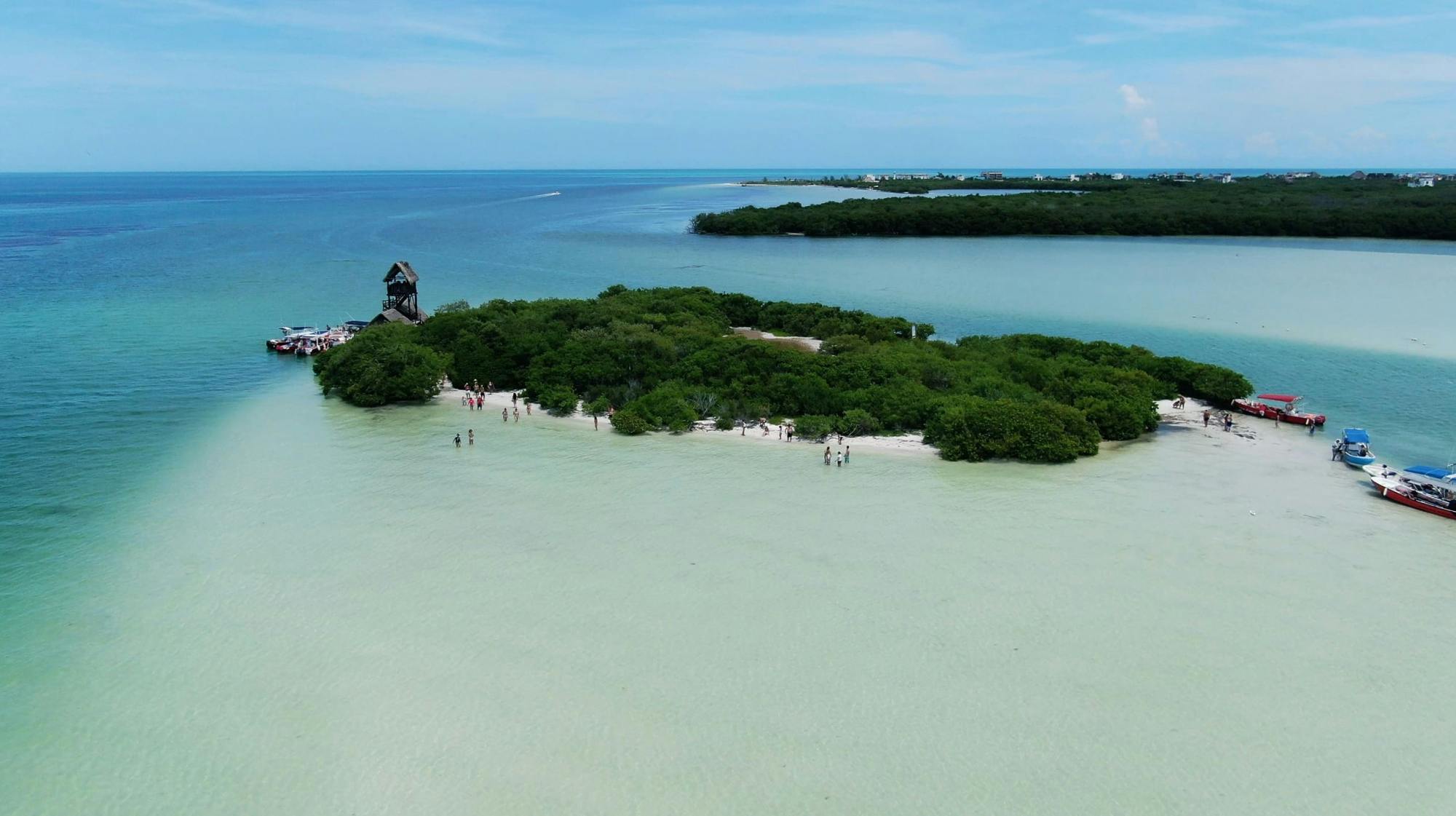 Full-day guided boat tour to Holbox and Passion Islands