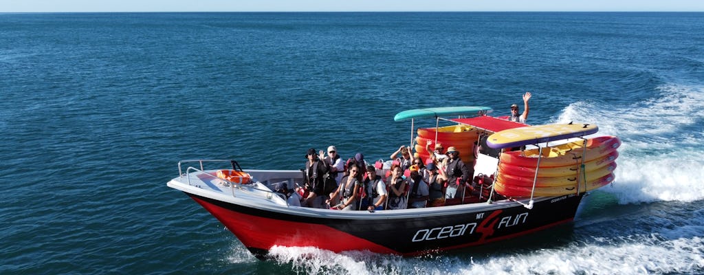 Passeio de caiaque às Grutas de Benagil saindo de Portimão