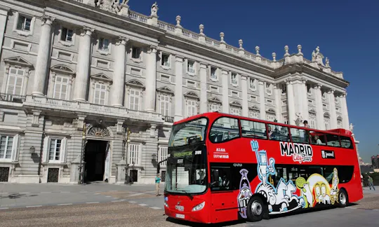 Panoramic double-decker bus tour around Madrid with audio guide