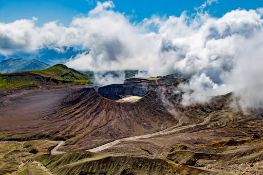 Journey Through Time at Kumamoto Castle and Aso Mountain from Fukuoka