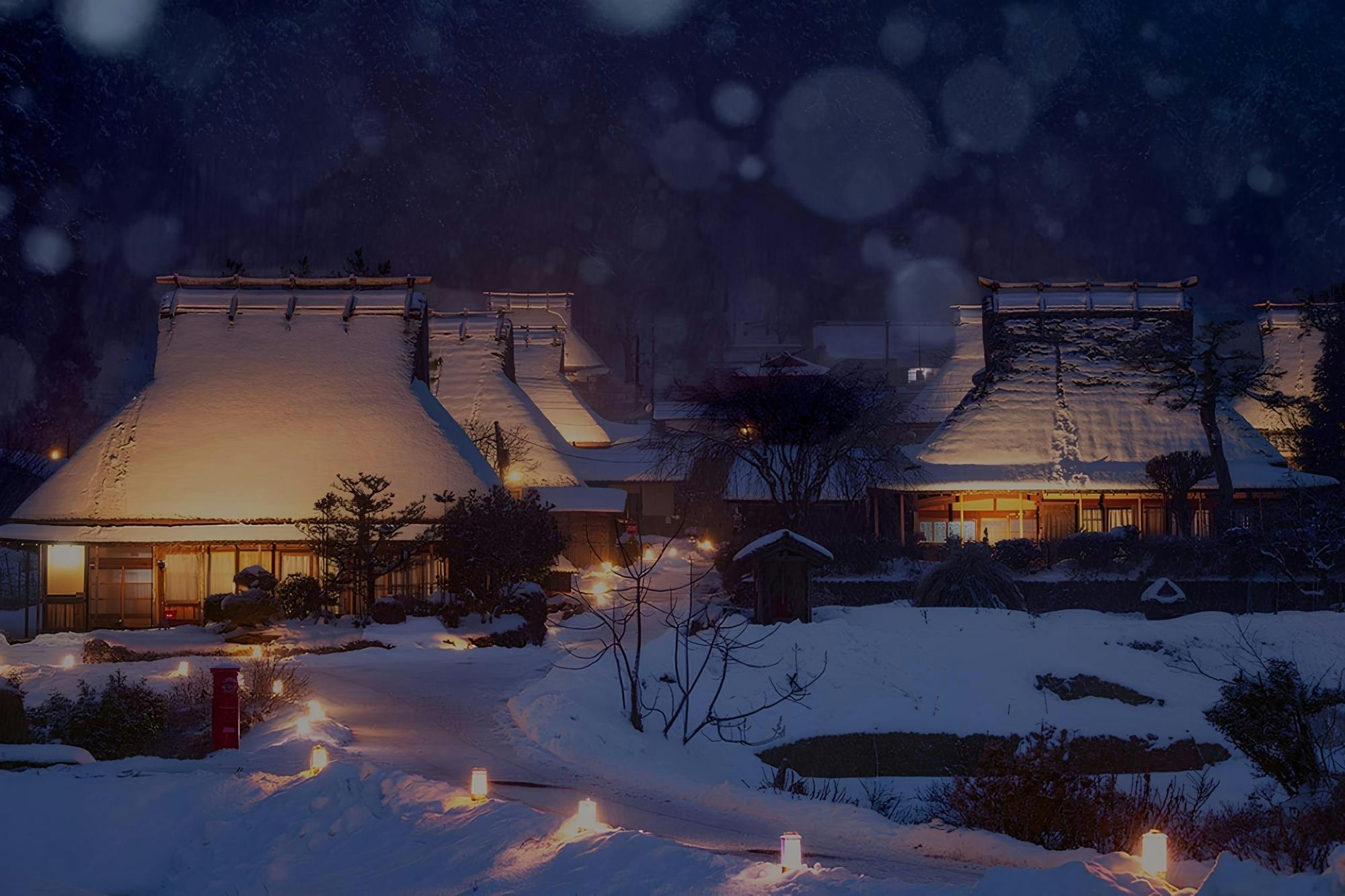 Festival de lanternas de neve de Miyama e excursão de inverno em Arashiyama