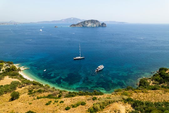 Rodzinny rejs łodzią na Wyspę Żółwi z Zakynthos