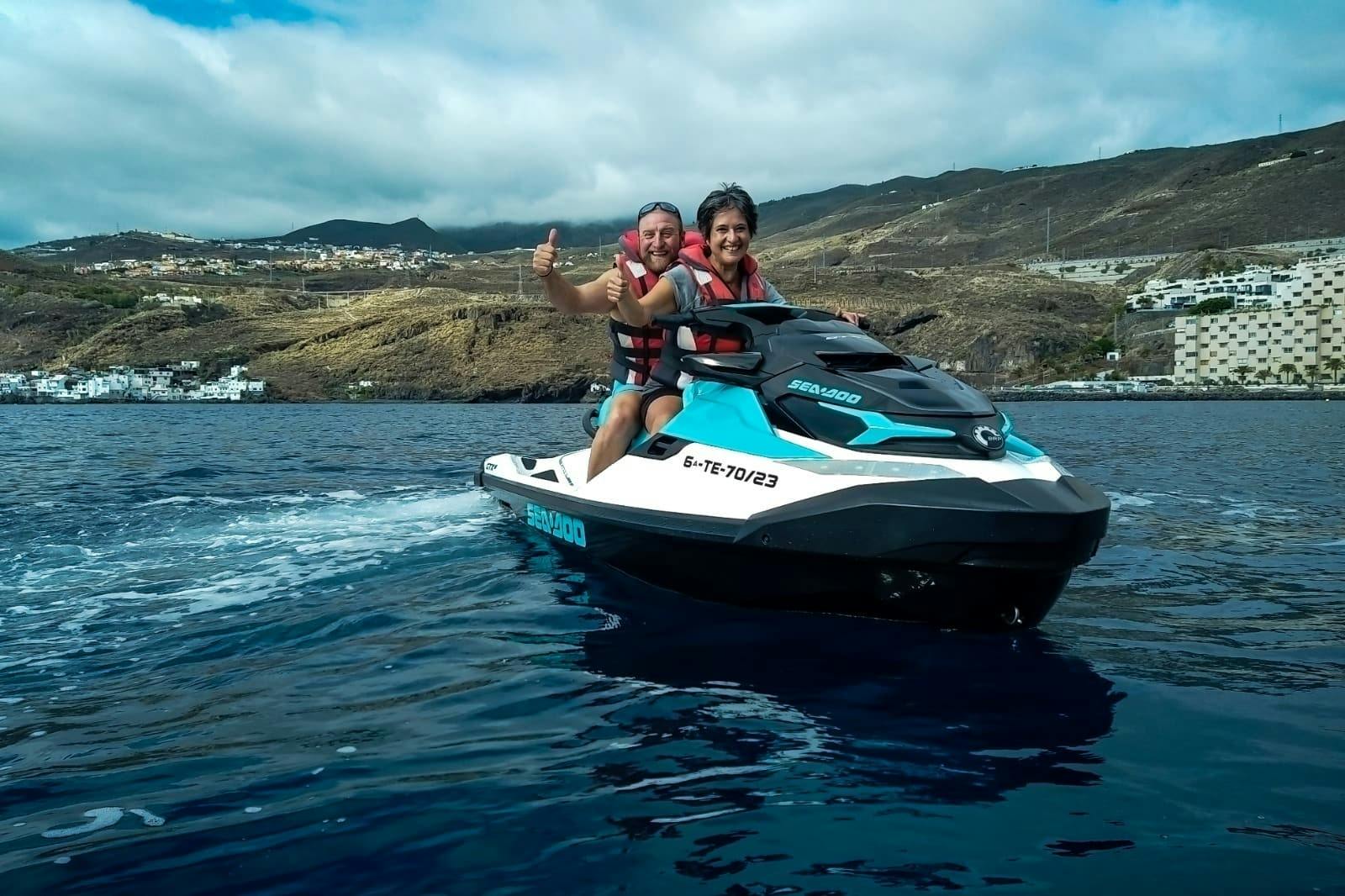 Jet-skiing on the west coast of Tenerife