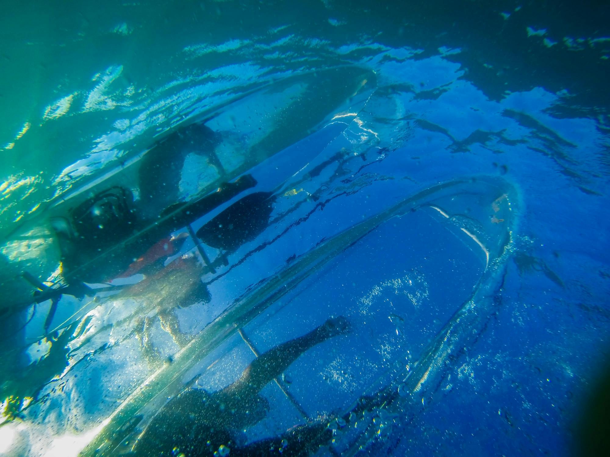 Transparent e-kayak guided tour in Fuerteventura