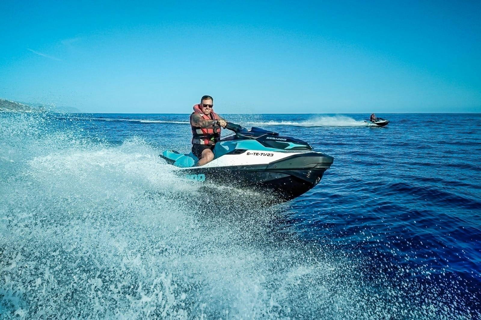 Jet-skiing on the west coast of Tenerife