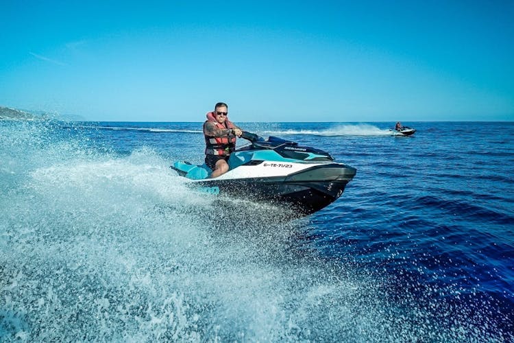 Jet-skiing on the west coast of Tenerife