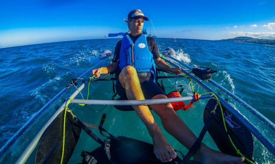 Transparent e-kayak guided tour in Fuerteventura