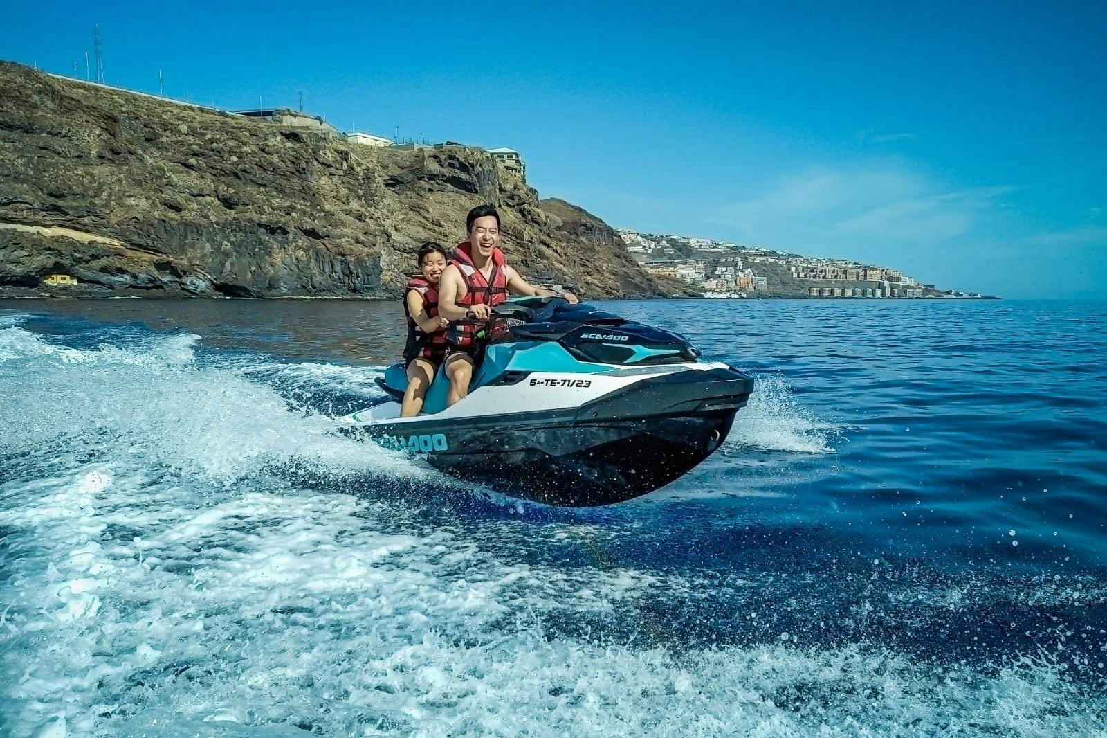 Jet-skiing on the west coast of Tenerife