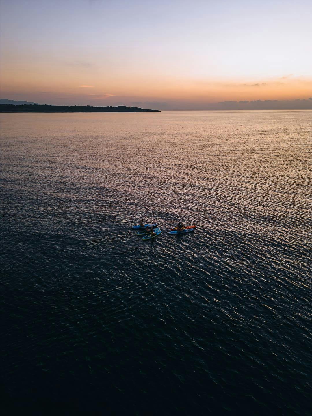 Stand-up paddleboard yoga off the east coast of Majorca