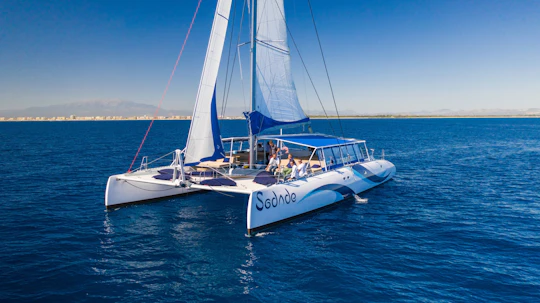 Sal Island all-inclusive adults-only catamaran cruise with optional transfers