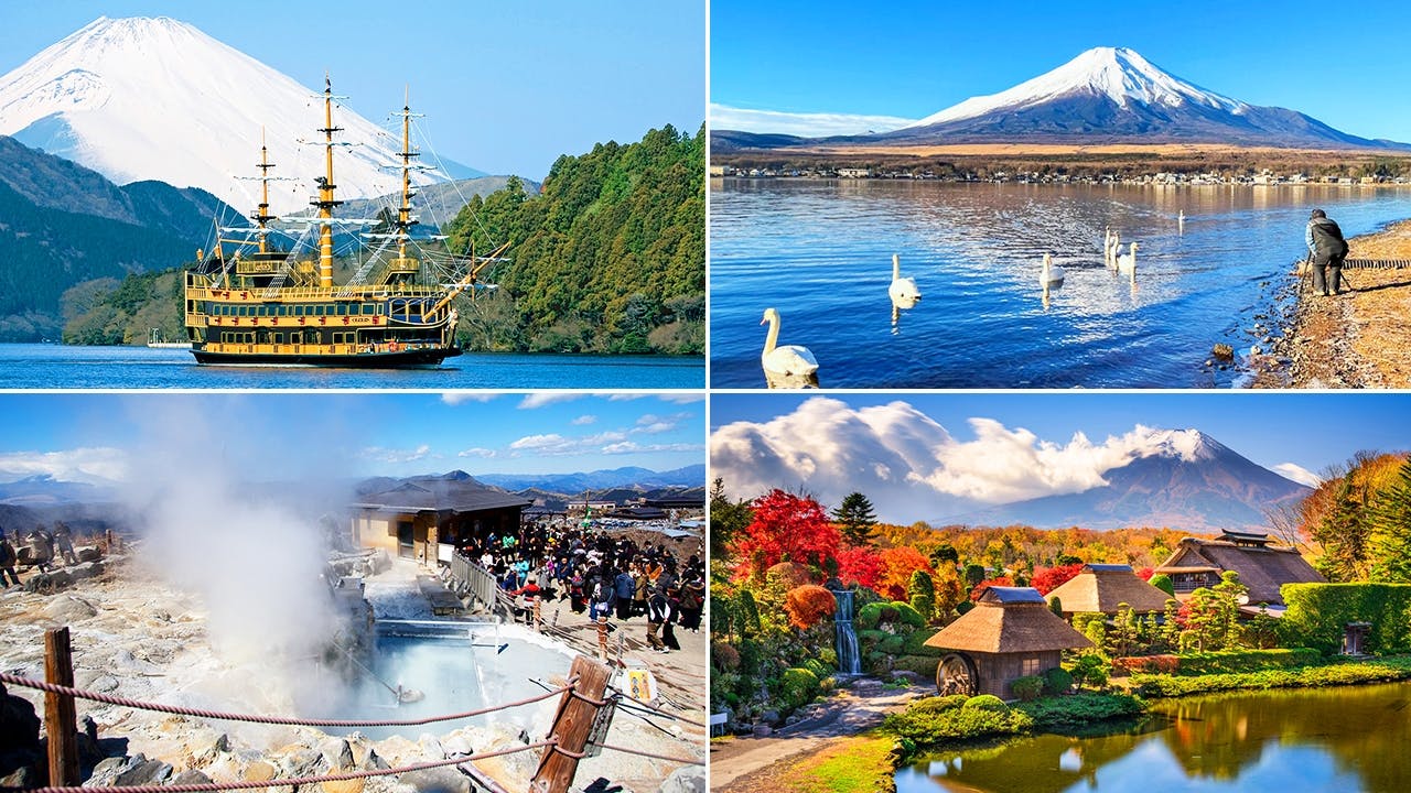 Monte Fuji, Owakudani, crucero y teleférico por Hakone, viaje de 1 día a Oshino Hakkai