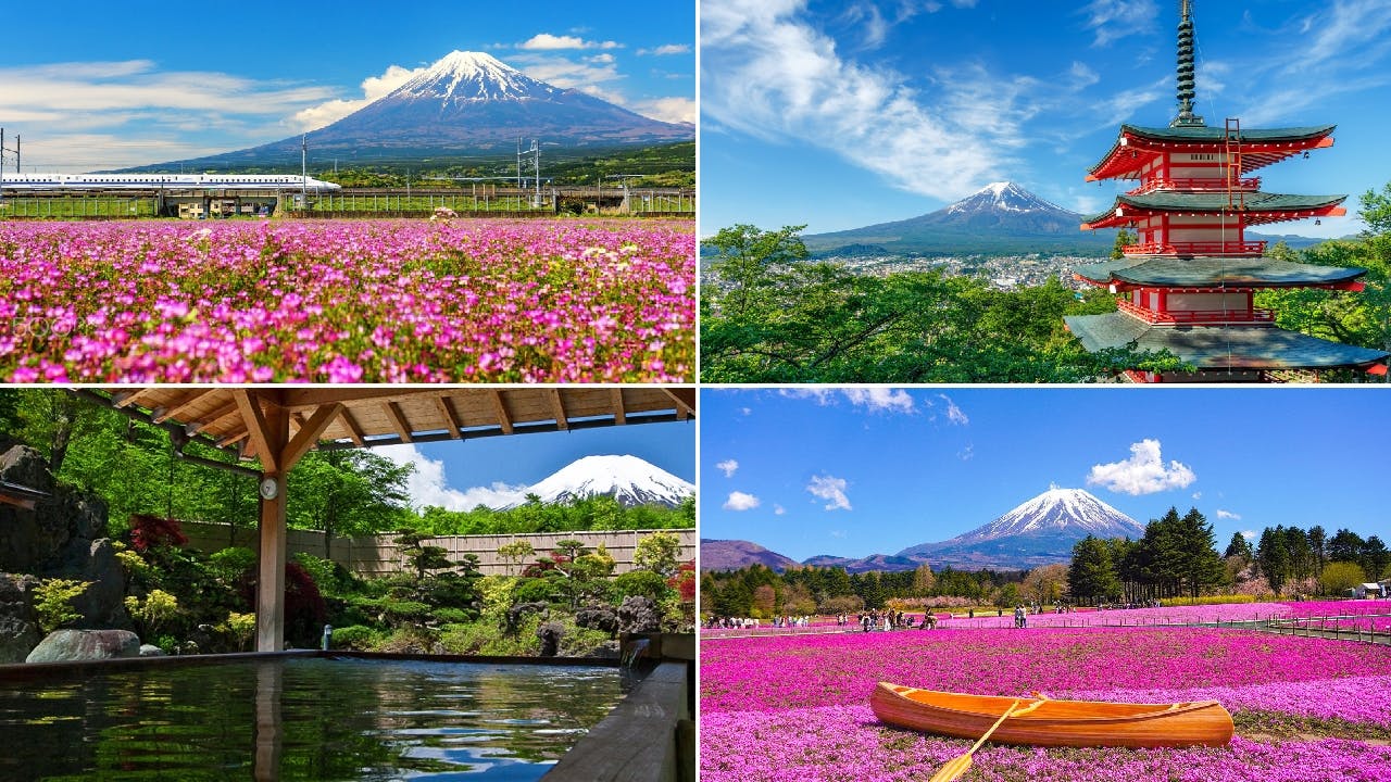 Mt. Fuji Twin Lakes Scenic, Kawaguchiko, Yamanaka, and Onsen 1-Day Tour