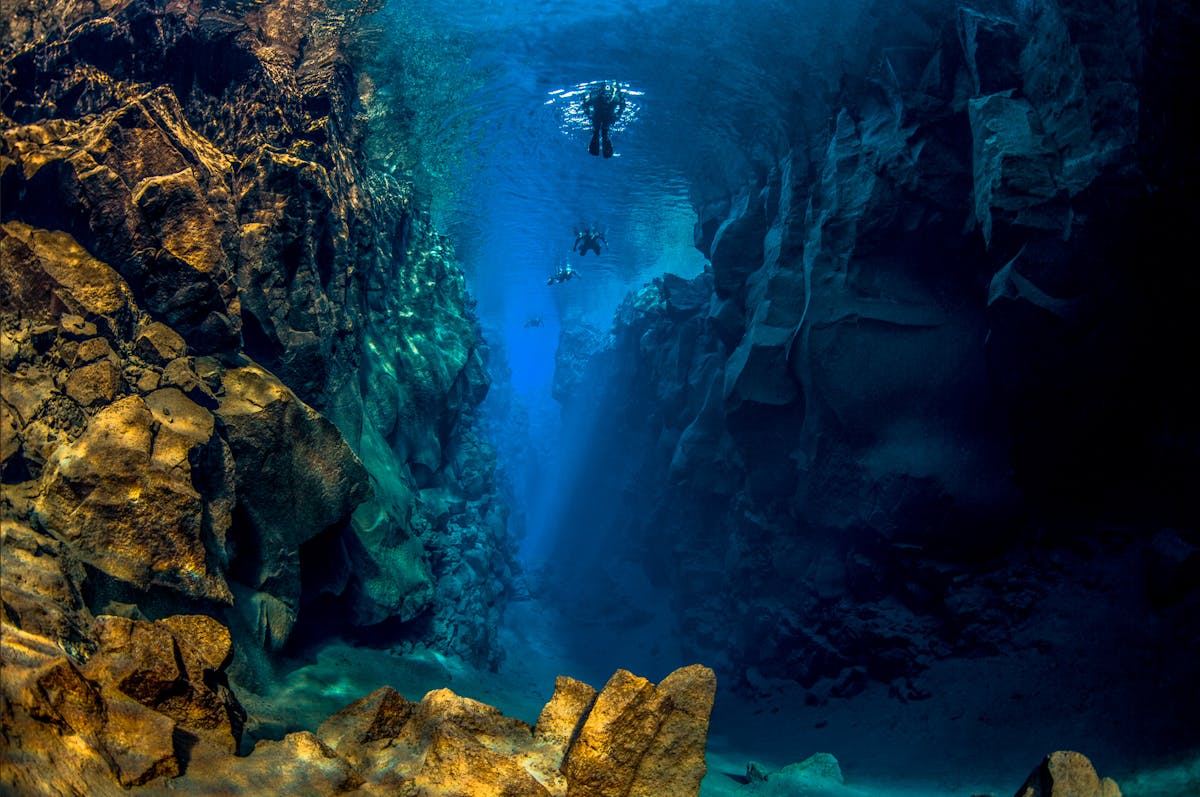 Snorkelen in het blauw in Silfra
