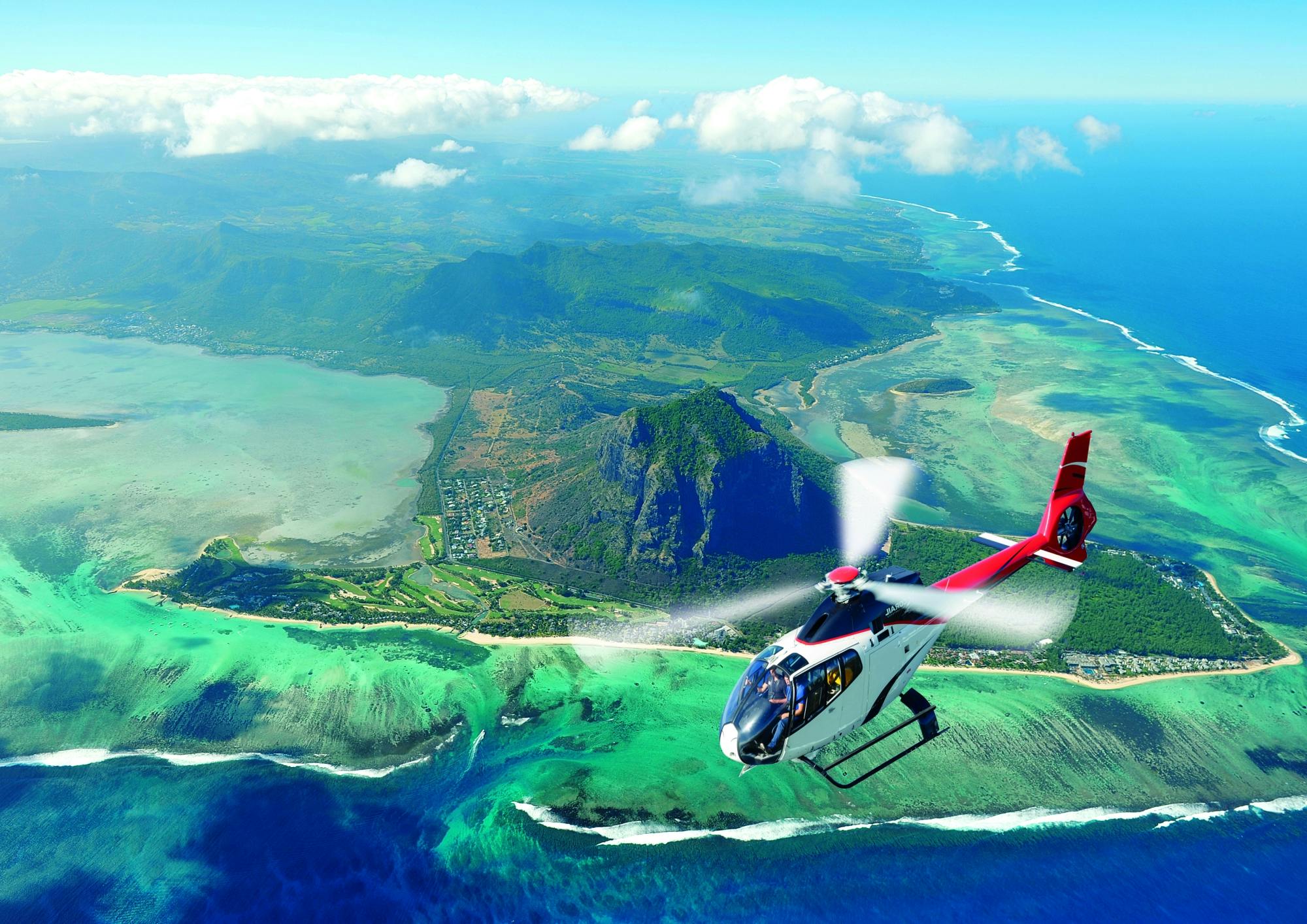 Underwater Waterfall Helicopter Flight from South Helipad