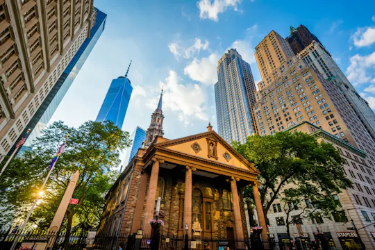 Vandringstur till 9-11 Ground Zero: Pauls kapell, brandmännens minnesvägg och 9-11 Memorial
