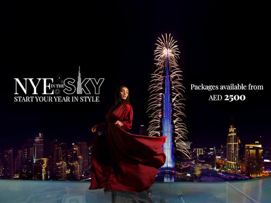 Viering Burj Khalifa Vuurwerk en Nieuwjaarsdiner bij Sky Views