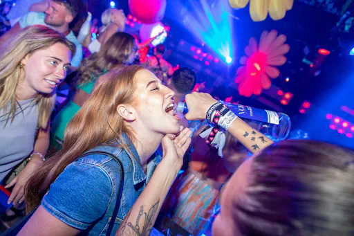 Scene Barmy Bingo at Crystal Beach Club in Crete