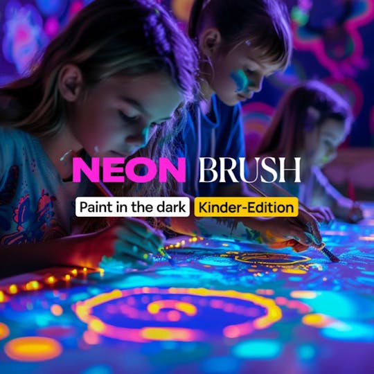 Neon Brush Kids Rodzinny kurs malowania neonów w Hamburgu