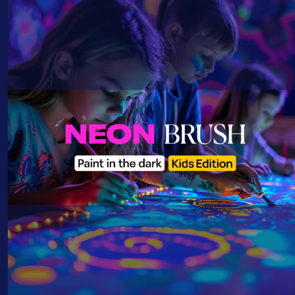 Neon Art Painting Experience for Families in Manchester