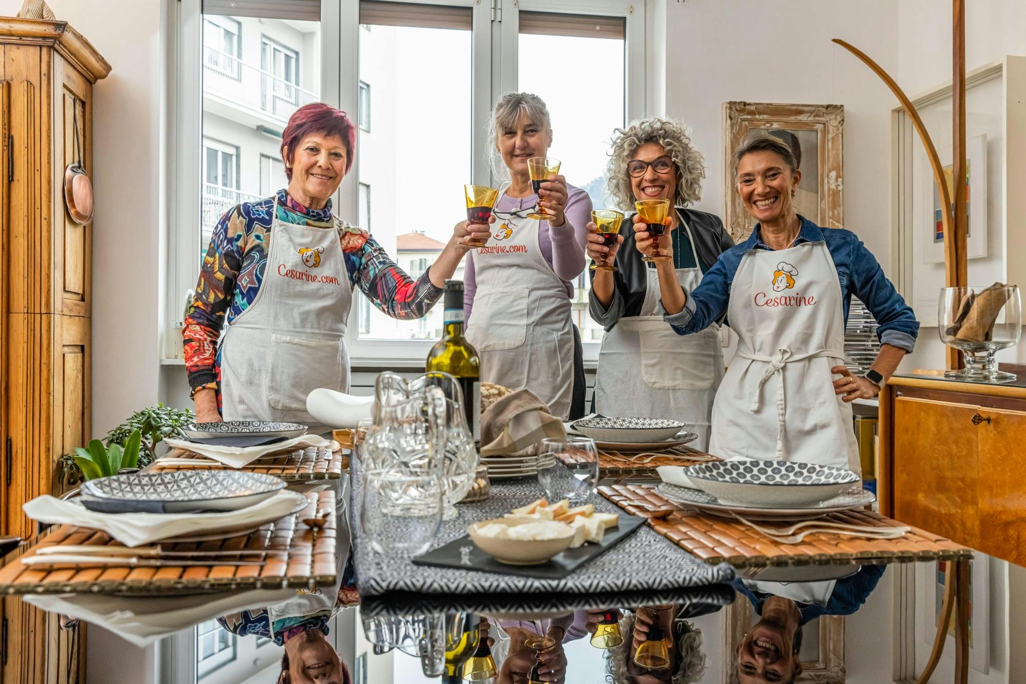 Visita al mercado y clase de cocina en casa de una Cesarina en Como