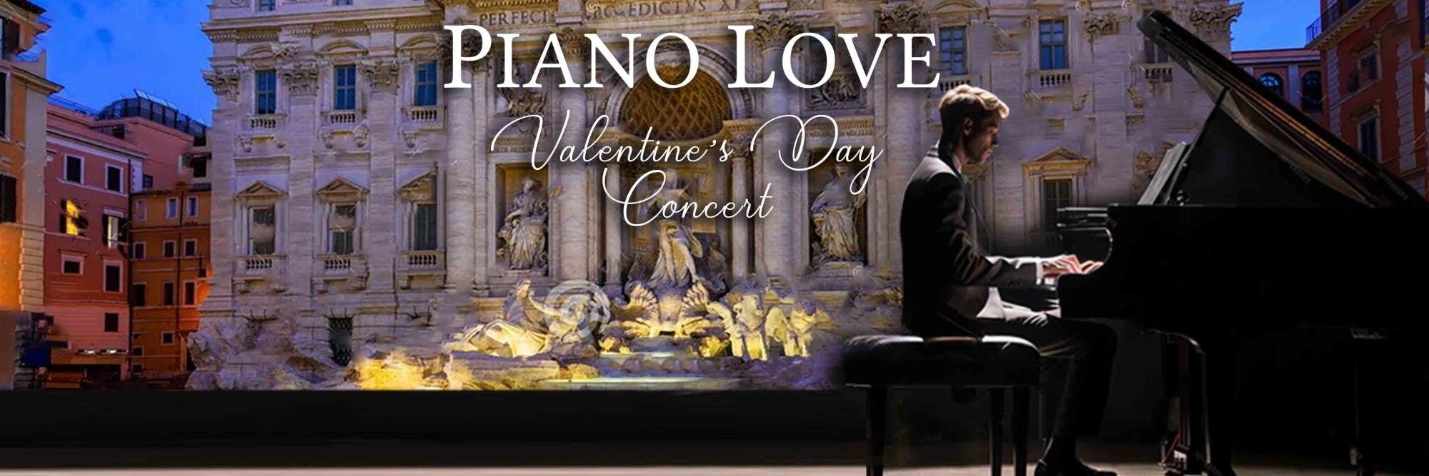 Valentine's Day Piano Concert overlooking the Trevi Fountain in Rome