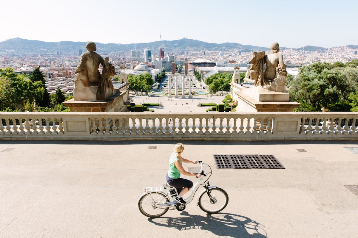 Montjuïc panoramisch uitzicht e-bike tour
